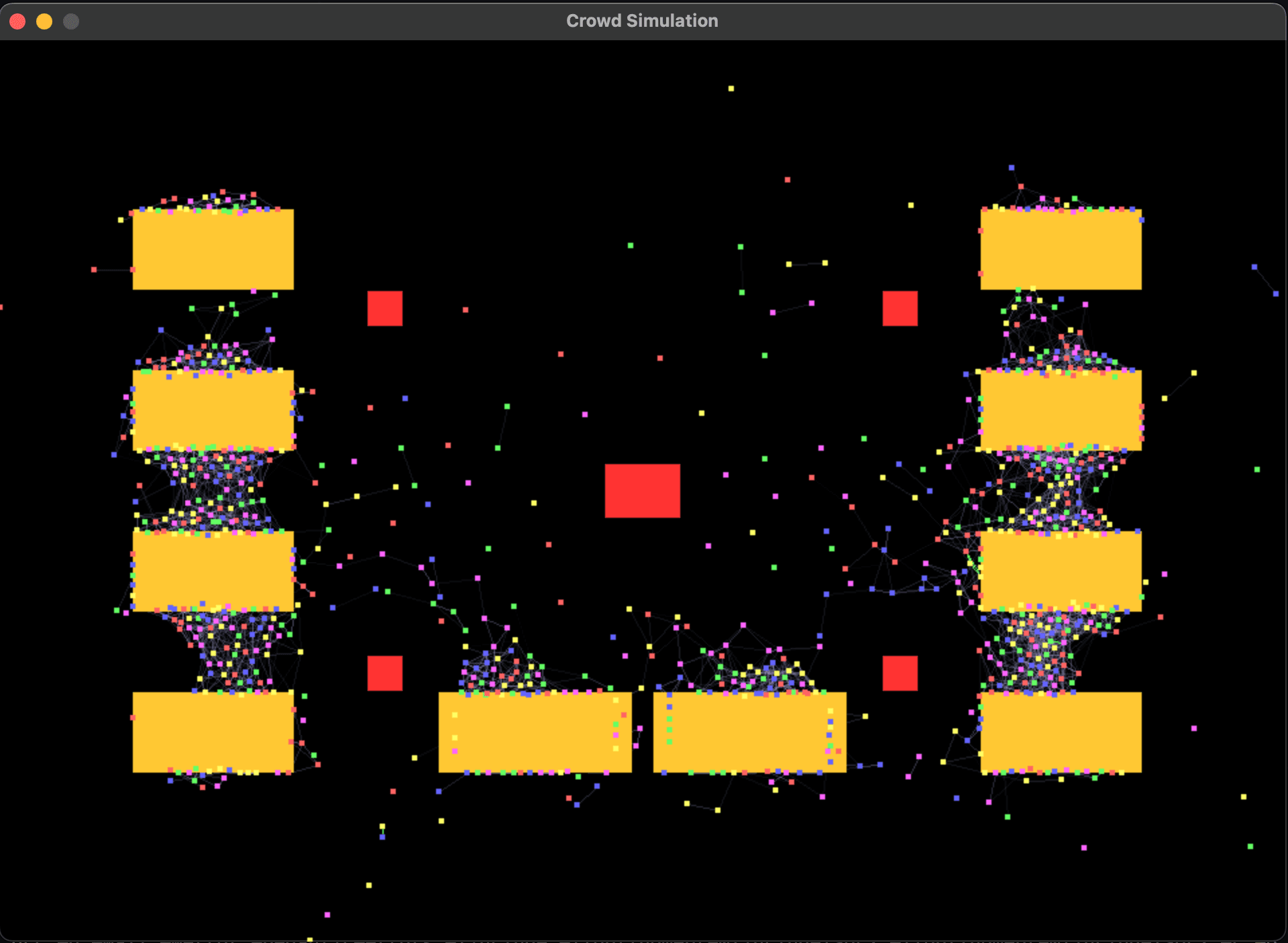 Particle-Based Crowd Dispersal Model