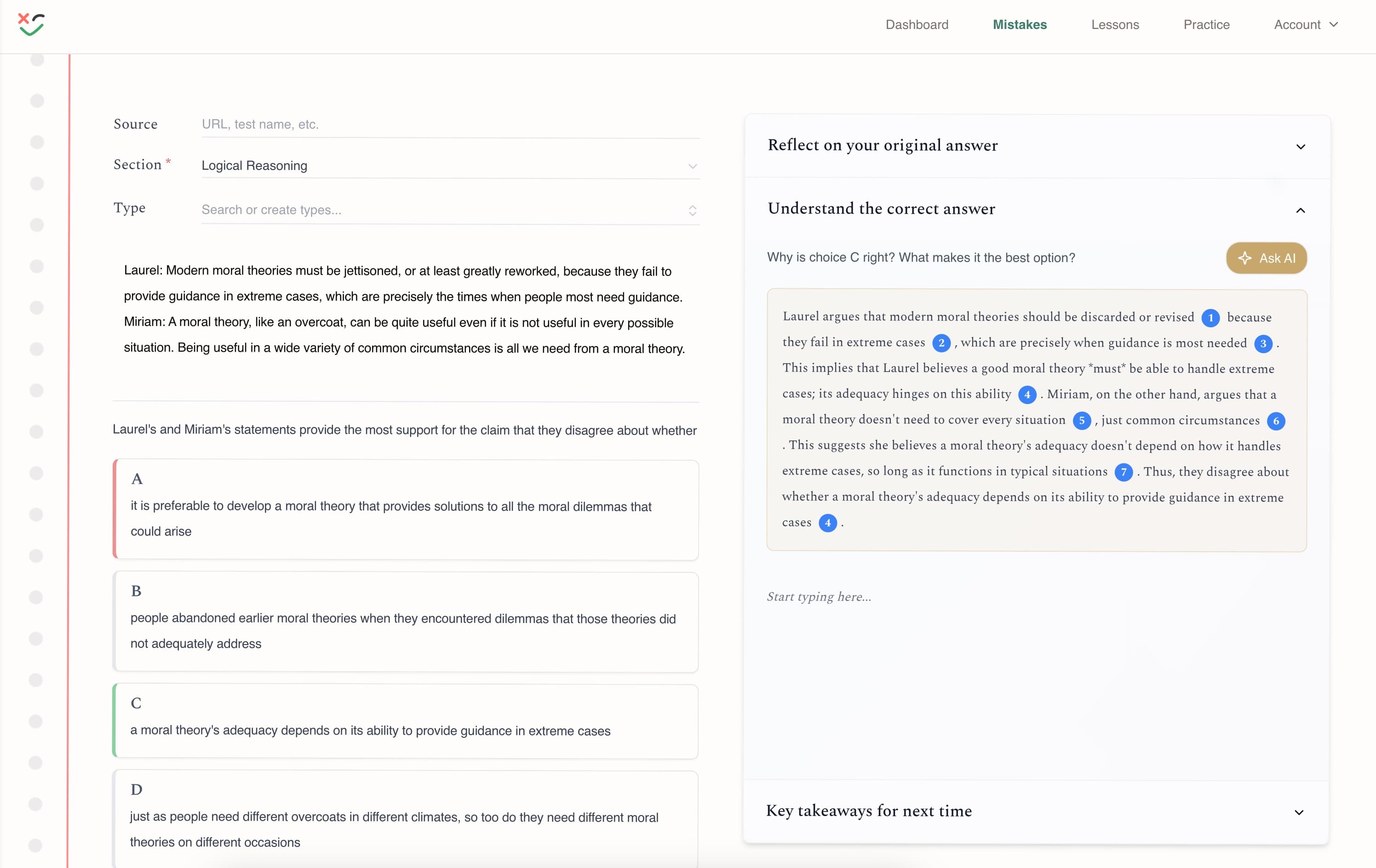 Personalized Test Prep Insights Platform